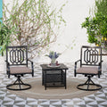 Phi Villa Metal Outdoor Patio Bistro Furniture Set