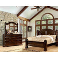 3 Piece Cherry Finish Solid Wood Bedroom Furniture Set Formal