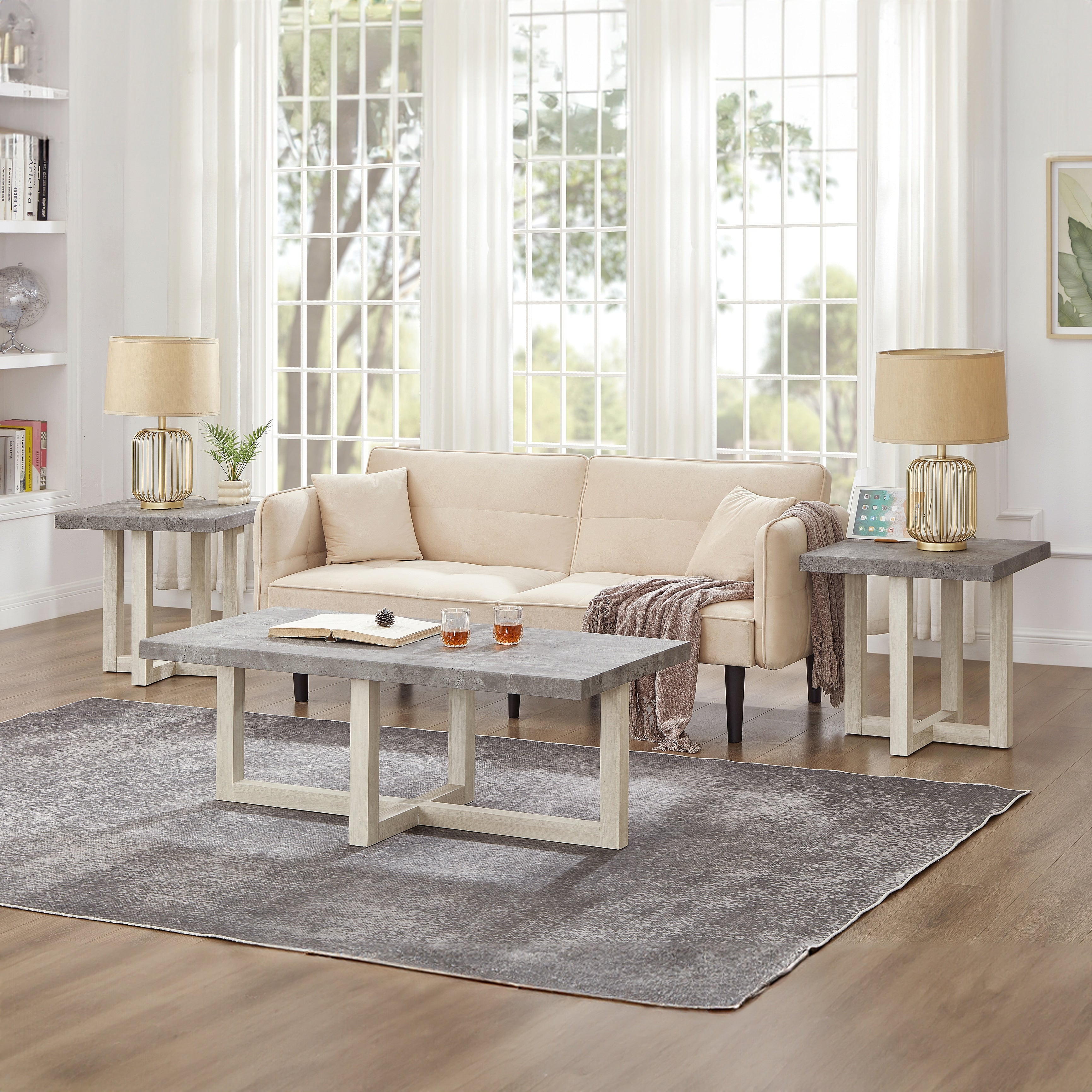 3 Piece Coffee Table Set Coffee Table And Two End Tables