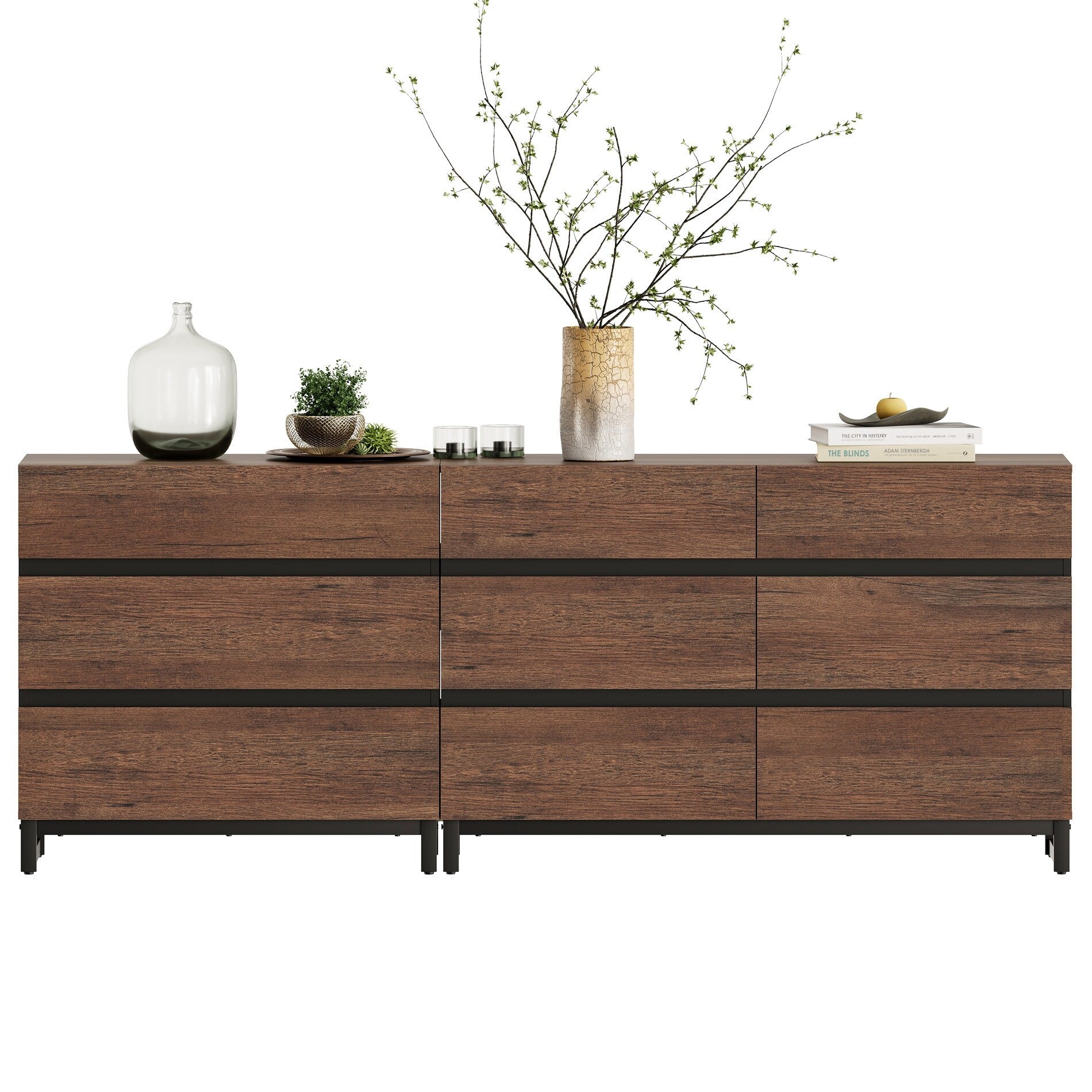 3 Piece Dresser And Nightstand Set Dresser With 18 Drawers 2 Nightstand For Bedroom Bedroom Furniture Set