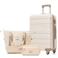 3 Piece Luggage Set 24In Checked Suitcase With Tsa Lock Travel Duffel Bag Wet Dry Toiletry Bag