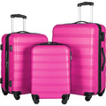 3 Piece Luggage Set Hardside Spinner Suitcase With Tsa Lock 20In 24In 28In Available