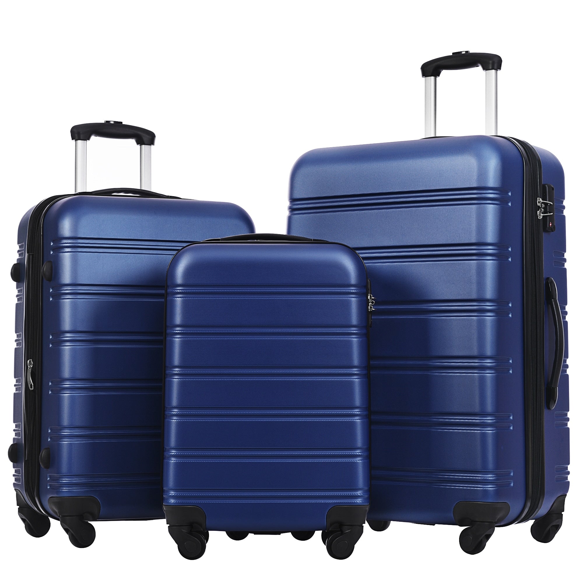 3 Piece Luggage Set Hardside Spinner Suitcase With Tsa Lock 20In 24In 28In Available