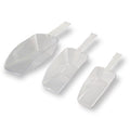 3 Piece Nesting Clear Plastic Kitchen Scoop Set Perfect For Cereal Oatmeal Coffee Sugar Powder