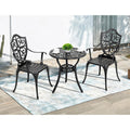 Nuu Garden 3 Piece Cast Aluminum Patio Bistro Set Antique Bronze