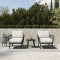 3 Piece Outdoor Patio Bistro Set With Cushions