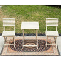 3 Piece Patio Dining Set 21.65 Square Wood Table And Two Chairs