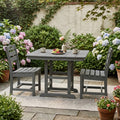 3 Piece Patio Dining Set 37.8 Hdpe Square Table With 2 Chairs