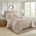 3 Piece Reversible Bedspread Set Cream Full Queen