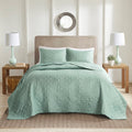 3 Piece Reversible Bedspread Set Seafoam King Cal King