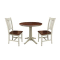 3 Piece Set 36 Round Extension Dining Table With San Remo Chairs