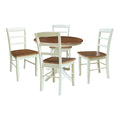 3 Piece Set 36 Round Extension Dining Table With Madrid Chairs