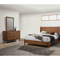 3 Piece Walnut Finish Classic Bedroom Furniture Set