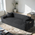 3 Seater Boneless Sofa Couch No Assembly Modern Corduroy Cloud Couch For Apartments And Offices