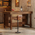3 Tier 55 Inch Bar Table Solid Wood Rectangular Home Bar Unit