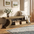 3 Tier Entryway Bench For 3 4 Person 63 End Of Bed Bench