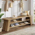 3 Tier Entryway Shoe Bench With Storage Shelf For Living Room Wooden End Of Bed Bench For Bedroom Dining Bench For Dining Room