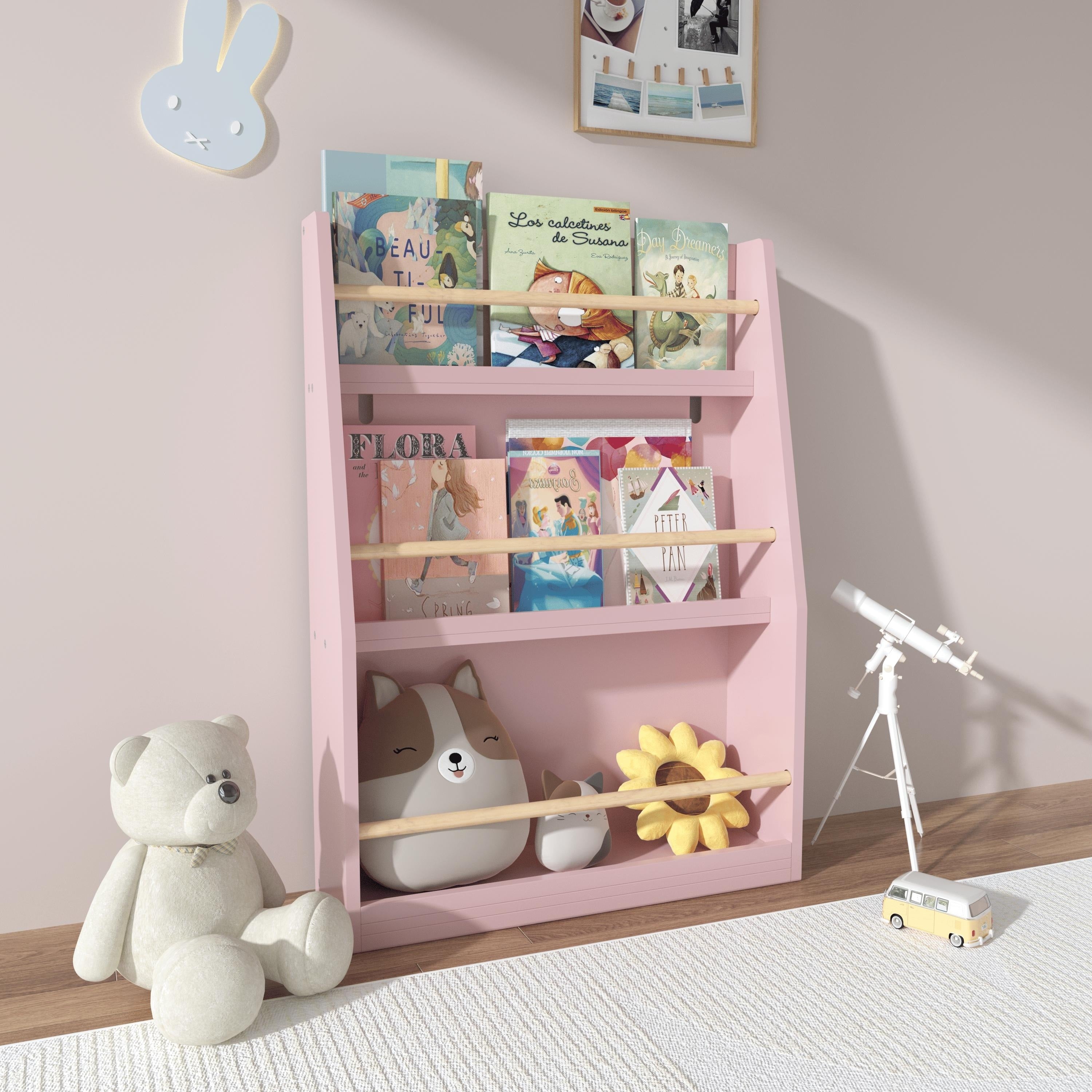 3 Tier Kids Book Shelf Kids Book Rack Helps Keep Bedrooms Playrooms And Classrooms Organized