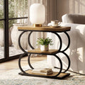 3 Tier Modern Industrial End Table For Living Room Bedroom