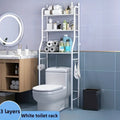 3 Tier Over The Toilet Storage Shelf With Adjustable Foot Pads Anti Tilt Metal Bathroom Organizer With Paper Holder 4 Hooks