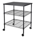 Kitchen Rolling Microwave Cart On Wheels 3 Tiers Storage Rack