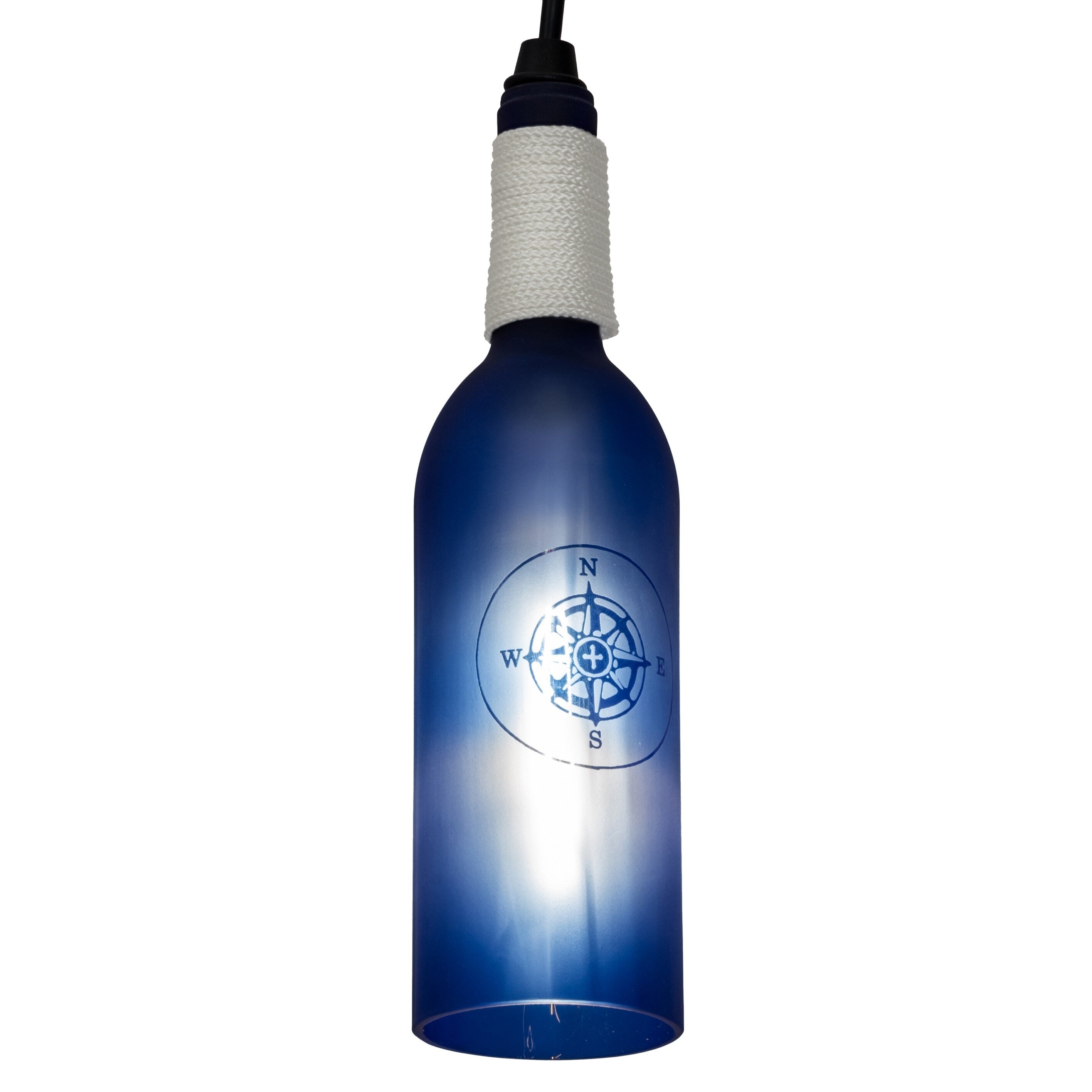3 W Coastal Collection Compass Wine Bottle Mini Pendant