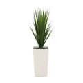 3 Ft Uv Resistant Grass Plant In White Tower Planter Indoor Outdoor