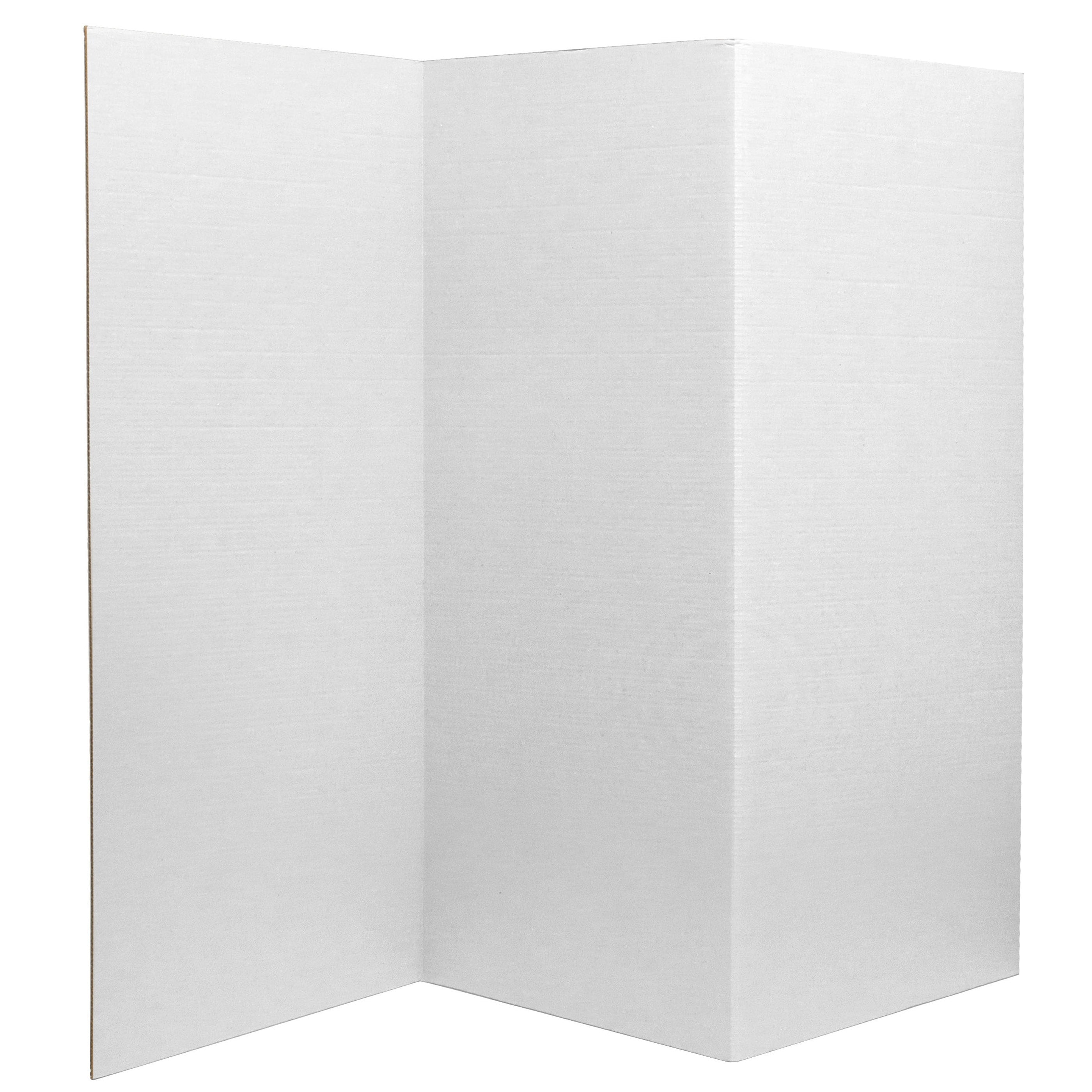 3 Ft. Tall White Cardboard Room Divider
