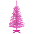 National Tree Company 3 Pink Decorative Tinsel Christmas Tree With Plastic Stand 3 Foot