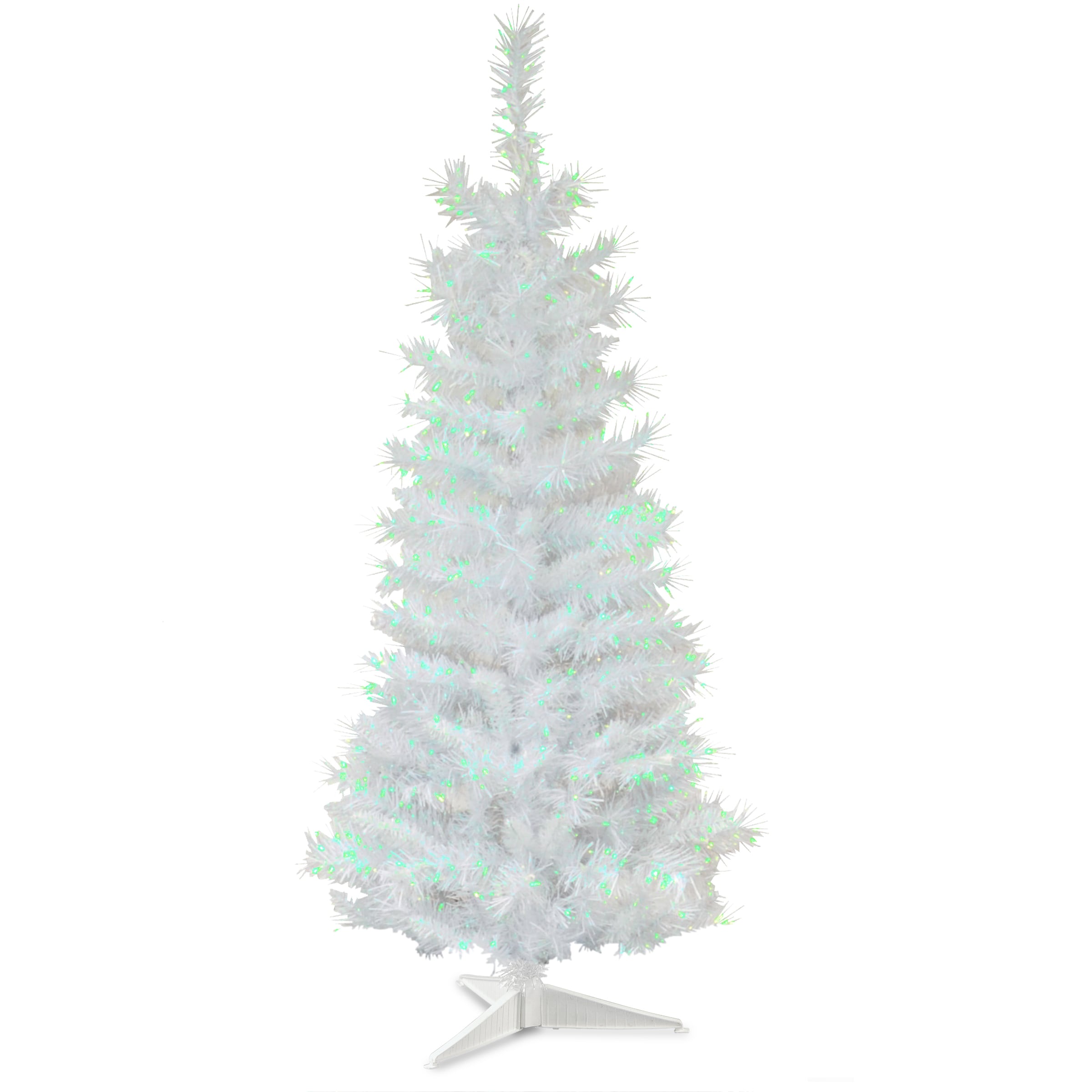 White Iridescent 3 Foot Tinsel Tree
