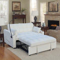 3 In 1 Convertible Sleeper Sofa Bed Loveseat Futon Sofa Couch Pullout Bed Love Seat Lounge Sofa With Adjustable Backrest
