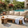 3 In 1 Outdoor Daybed Patio Sofa With Pull Out Sleeper By Leisure Zone
