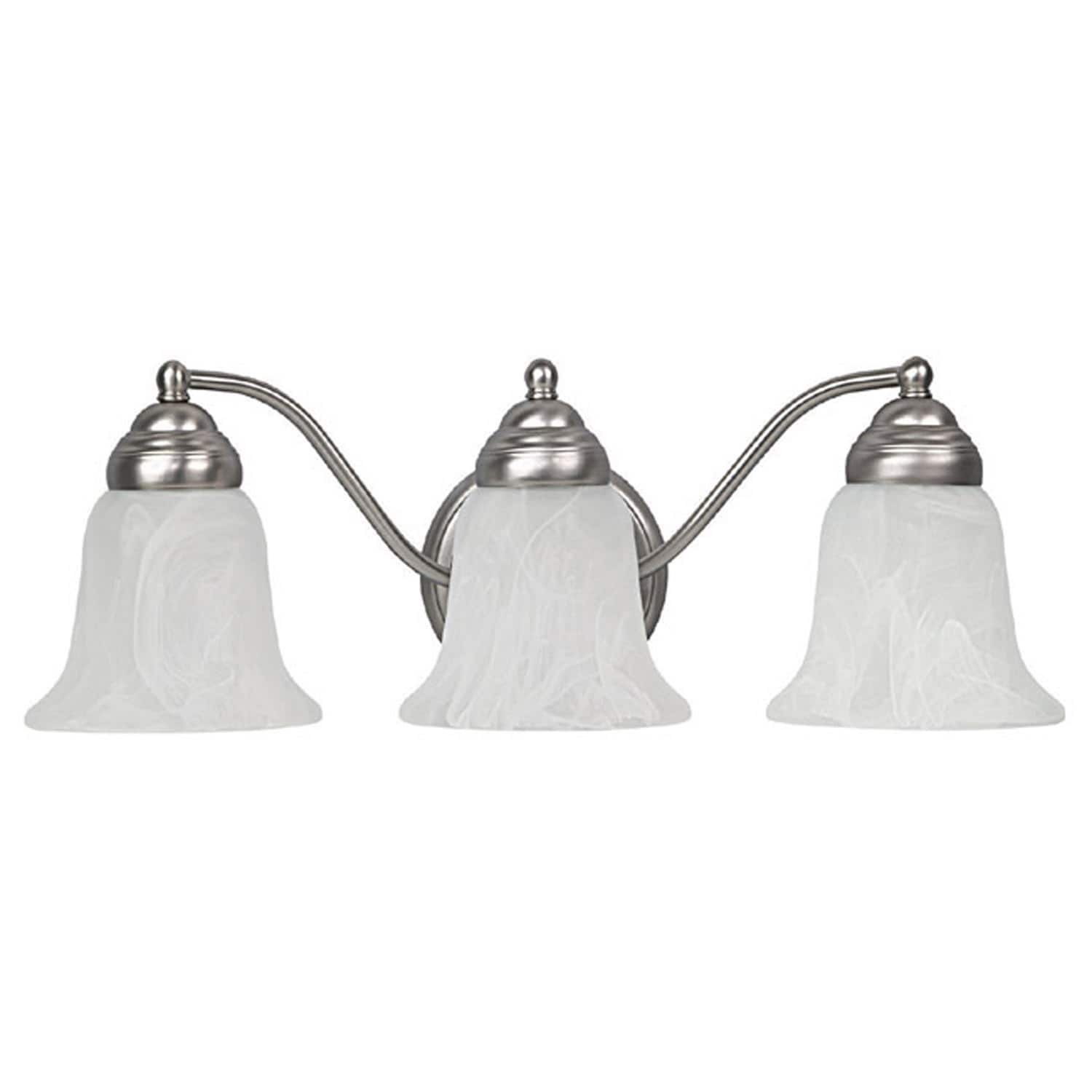 3 Light Matte Nickel Bath Vanity Fixture