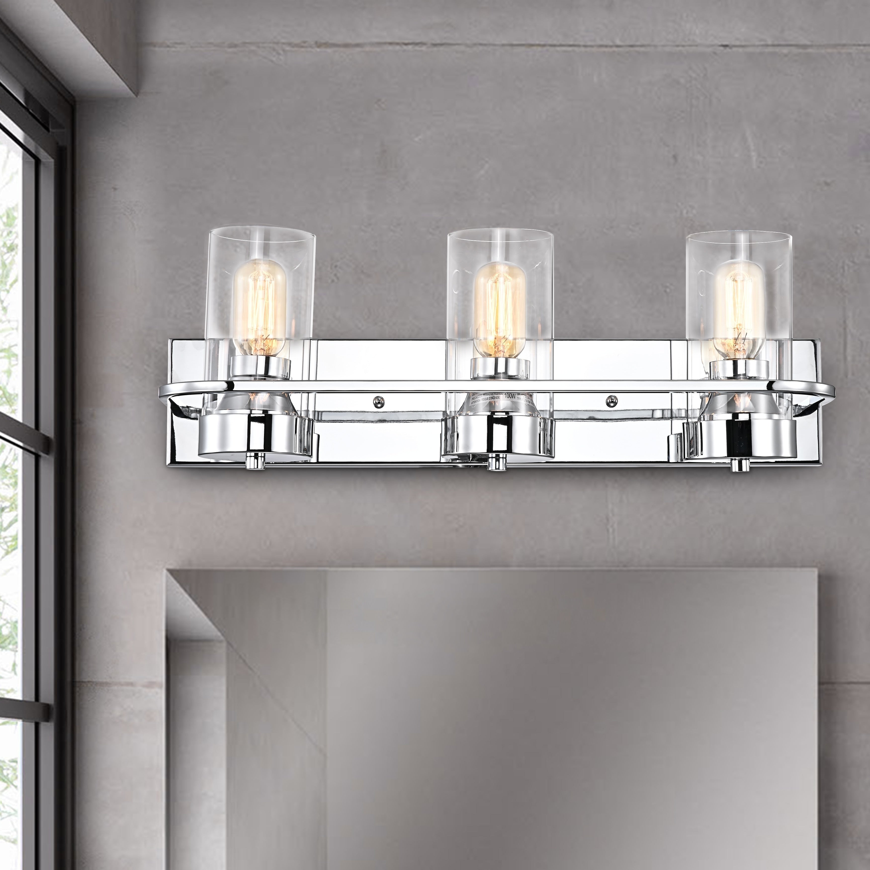 Copper Grove Pal 3 Light Chrome Bath Vanity Fixture