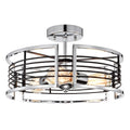 3 Light Chrome Semi Flush Mount