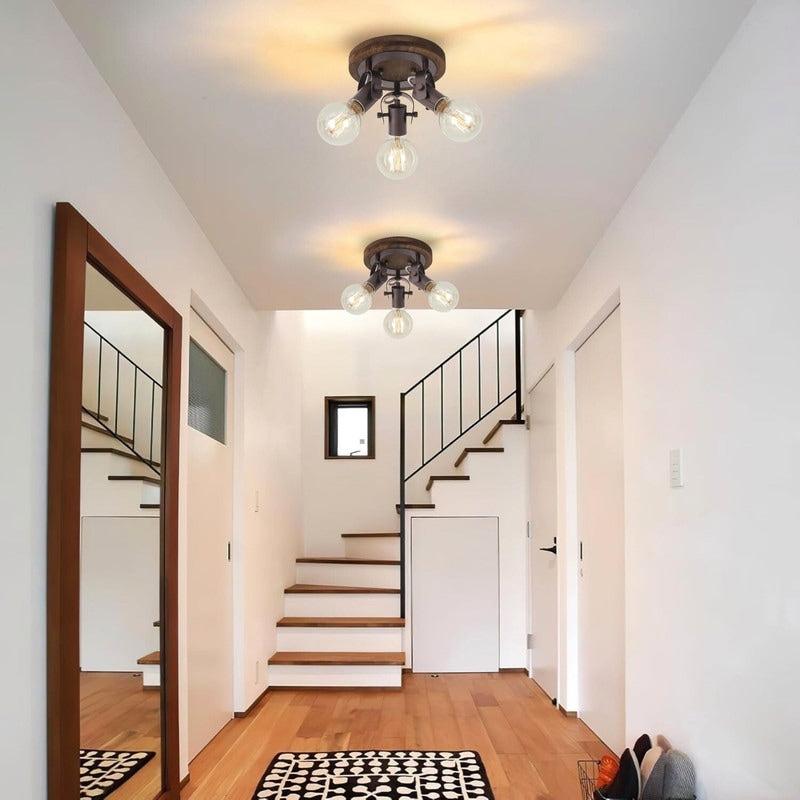 3 Light Kitchen Lighting Metal Light Fixture Black Ceiling Light N A