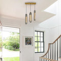 3 Light Led Light Glass Metal Light Fixture Matte Black Gold Kitchen Light N A