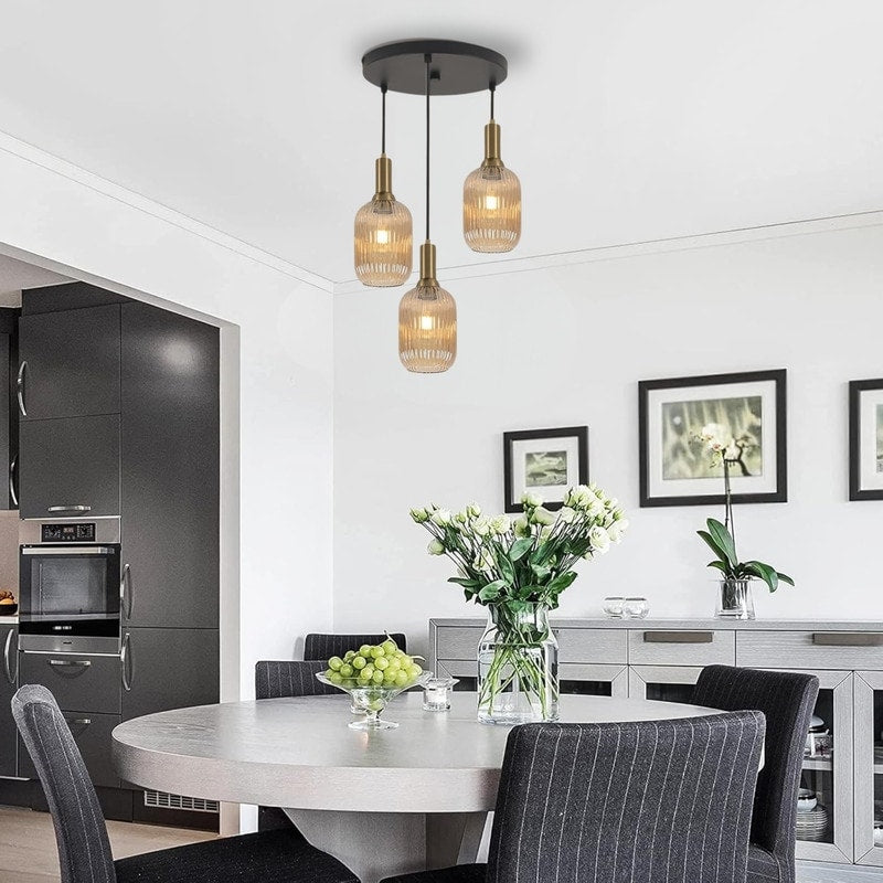 3 Light Living Rooms Stainless Steel Glass Light For Kitchen Black Gold Living Room Light N A