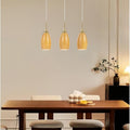 3 Pack Bulbs Light Metal Wood Glass Light Fixture Gold Wood Pendant Light N A