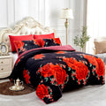 3 Piece Fleece Sherpa Comforter Set Down Alternative