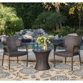3 Piece Outdoor Wicker Chat Set With Cushions By Christopher Knight Home