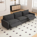 3 Seater Linen Loveseat Power Recliner Sofa Oversized Cloud Modular Sectional Couch With Charging
