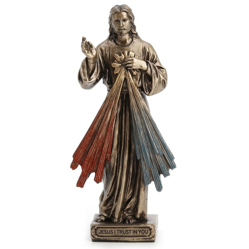 3.15 In H Divine Mercy Figurine Poly Resin