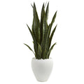 3.5 Sansevieria Artificial Plant In White Planter