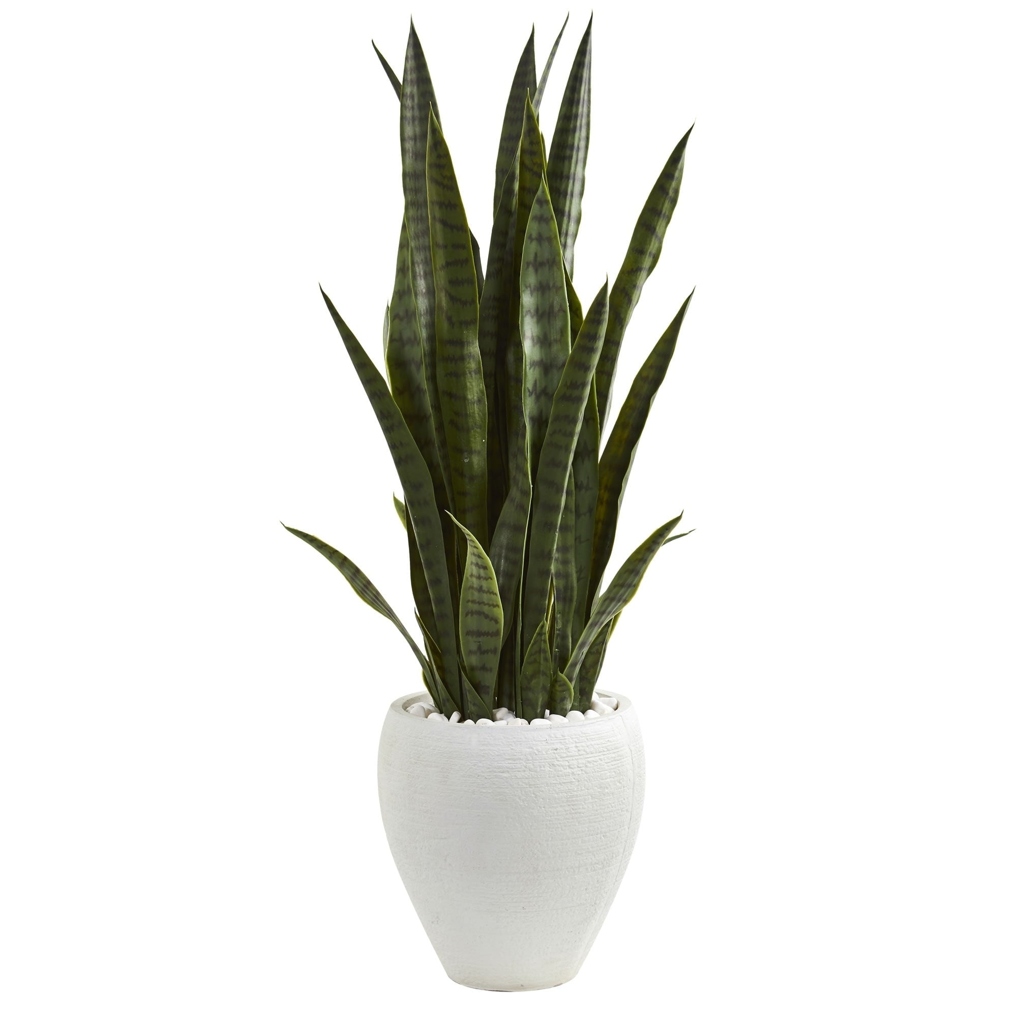3.5 Sansevieria Artificial Plant In White Planter