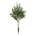 3.5 Ft Uv Resistant Artificial Olive Bush With Stake Indoor Outdoor