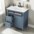 30 Inch Bathroom Vanity With Sink Modern Vanity Cabinet With One Flip Drawer And Two Storage Drawers