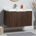 30 Inch Floating Bathroom Vanity With Soft Close Doors Resin Sink For Small Bathrooms Eco Friendly Ample Storage