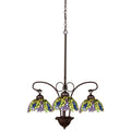 Honey Locust 3 Light Tiffany Chandelier