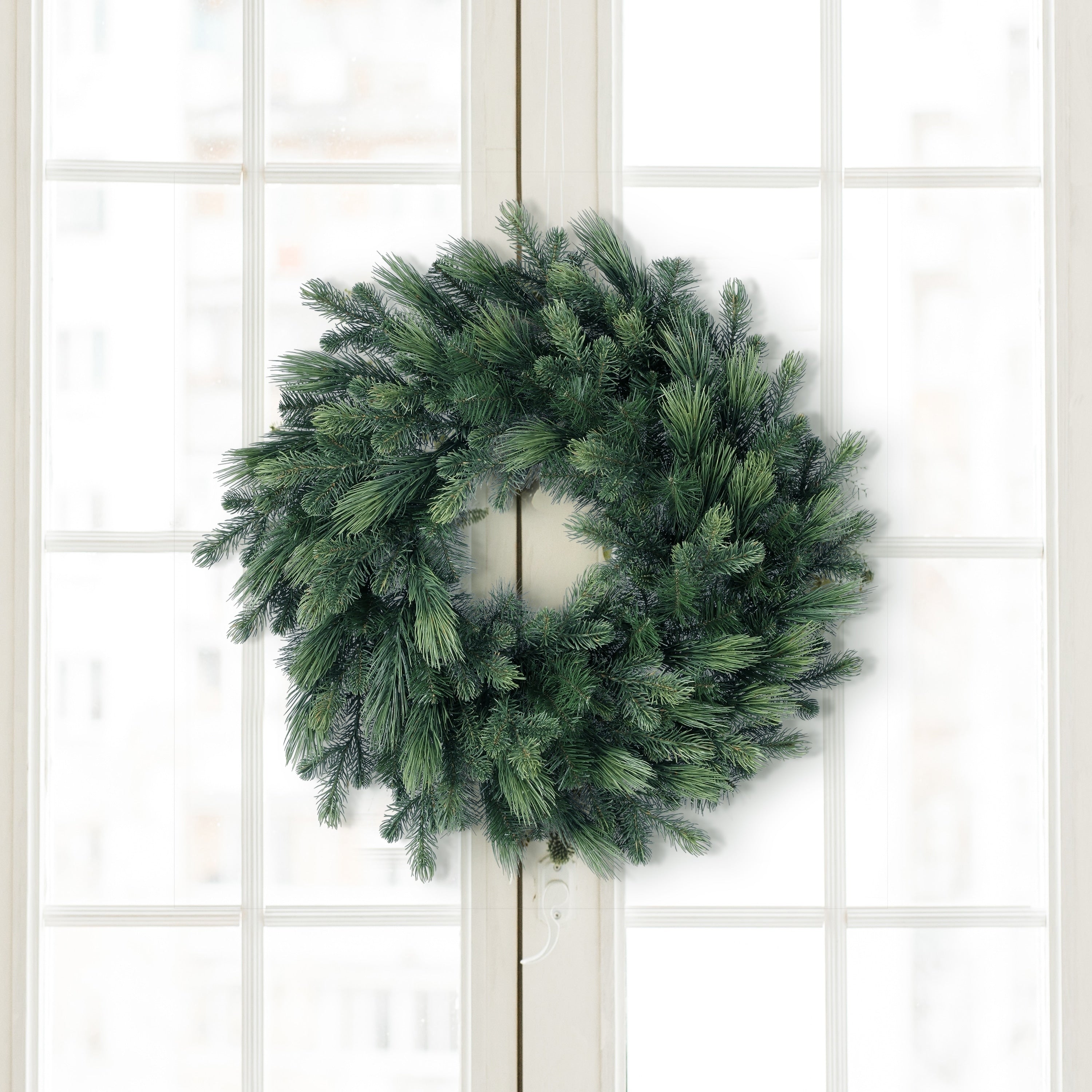 30 Led Deluxe Mix Pine Wreath 140T 50L